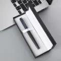 Ensemble stylo plume bleu Morandi avec coffret cadeau, élégant cadeau d'entreprise. - Boîte à Stylos 041 / Bleu Morandi
