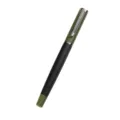 Bolígrafo roller de metal color Morandi con agarre negro y clip plateado para oficina. - Verde Morandi