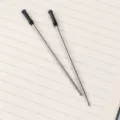 Ανταλλακτικό μεταλλικό στυλό διαρκείας 1.0mm μύτη σφαίρας αξεσουάρ γραφικής ύλης λεπτομέρεια. - Μήκος 116 mm, διάμετρος 2,3 mm / Μαύρο