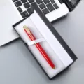 Red metal ballpoint pen with elegant black gift box business stationery signature pen supply - Red Pen / 041 Pen Box