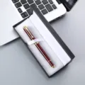 Coffret stylo cadeau d'affaires élégant, stylo à bille métallique pour bureau et entreprise. - Stylo rouge vin + boîte 041#