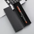 Morandi metal ballpoint pen business office luxury gift pen with luxury box black - Morandi Orange Pen + Lid and Base Pen Box