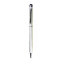 Ασημένιο μεταλλικό στυλό γραφής και capacitive touch pen 2 σε 1 με κλιπ για το γραφείο - Ασημί