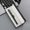 Pluma estilográfica de regalo de negocios negra con caja de lujo, ideal para eventos corporativos. - Paquete de Caja de Bolígrafos 042 / Negro Morandi
