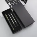 Morandi green metal signature pen set, business rollerball pen with luxury black gift box. - Morandi Green Pen with 2 Refills Paper Box
