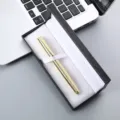 Luxury gold metal ballpoint pen in black gift box set for business office and corporate gifts. - 041# Box / Gold