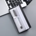 Set de stylo a Bille en metal dans coffret cadeau noir avec doublure blanche elegante. - 041# Boîte / Blanc