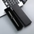 Luxury metal ballpoint pen set with gift box for business office and corporate gifts - Lid and Base Paper Box / Gunmetal
