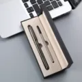 Metal Signature Pen Gift Set Black Rollerball Pen with Refill Luxury Business Gift Box - Single Pen Slot Box / Gunmetal