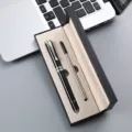 Luxury business gift pen set with metal roller pen and refill in elegant black box variant. - Sapphire Blue Pen with 1 Refill Pen Box