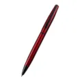 Elegant red metal ballpoint pen with black clip, slim minimalist design for business office use. - Red Barrel