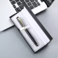Set de bolígrafo de regalo de metal negro y dorado en caja elegante, ideal para eventos de negocios. - Bolígrafo negro piano con estuche 041#