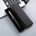 Business metal rollerball pen gift set with black box, elegant office writing pen. - Black and Rose Gold Pen with Gift Box