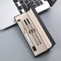 Ensemble de stylo roller dragon de style chinois de luxe avec recharge en coffret. - Boîte à Double Stylo / Argent