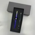 Zakelijk cadeau vulpen set met blauwe gouden trim pen en luxe geschenkdoos. - 0.7mm / Set maat 15 in blauw