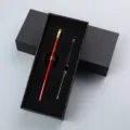 Luxe rode vulpen geschenkset met zwarte doos en gouden afwerking voor zakelijk schrijven - 0.7mm / Set maat 14 in rood