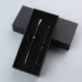 Luxe zwarte en gouden vulpen cadeauset met inktpatronen voor kantoor en zakelijk gebruik - 0.7mm / Zwart