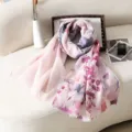 Elegant women floral print summer scarf lightweight casual fashion shawl wrap - Style 16