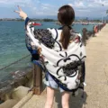 Large silk scarf shawl sun protection summer imitation silk women fashion beach wrap - 157