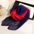 Écharpe plissée dégradée pour femme mode été coloré léger respirant élégant long foulard - Couleur 12
