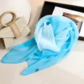Summer gradient pleated scarf for women, lightweight thin chiffon fashion neck scarf casual. - Style 2