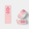 Rotolo di adesivi sigillanti rettangolari rosa per scatole regalo e confezione 100pz - 100 Adesivi/Rotolo / CX-69A