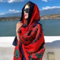 Bohemian ethnic style women's shawl summer travel sun protection headscarf printed scarf. - 2-Main Color