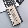 Coffret de stylo signature en métal avec deux recharges pour usage professionnel. - Boîte à Double Stylo / Blanc
