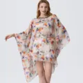 Summer 3d floral print loose pullover beach dress women lightweight chic vacation wear - Dresses / Style 9