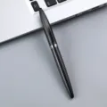 Stylo à bille élégant en métal noir avec des accents argentés pour bureau et cadeaux. - Stylo à gaze noire
