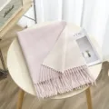 Autumn winter double sided solid color imitation cashmere scarf with tassels women warm shawl - Color 38