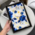Women floral silk jacquard scarf fashion elegant satin shawl spring autumn gift box style. - Style 1