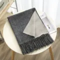 Autumn winter thick double-sided cashmere feel tassel scarf women warm shawl versatile wrap - Style 4