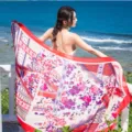 Women's summer ethnic print beach sunscreen shawl lightweight breathable scarf variant - Style 10