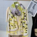 Écharpe de plage d'été pour femme imprimé floral châle léger à franges foulard de mode - Noir Symétrique (07) / 90*180cm