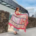Women Bohemian Boho Scarf Ethnic Fringe Shawl Sun Protection Cotton Linen Wraps - 8818209