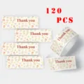 Floral Thank You Stickers Roll 120 PCS Decorative Sealing Labels for Gift Packaging Stationery - 120 Stickers/Roll / CX-282A