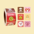 Cute cartoon thank you sticker roll, perfect for baking packaging and gift sealing labels. - Cartoon Animal Style (CX-96)