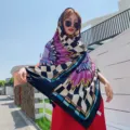 Bohemian ethnic shawl cape lightweight summer scarf for women travel sun protection - Style 5