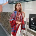 Bohemian ethnic print tassel shawl women lightweight summer scarf variant option - Style 8