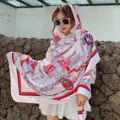 Boho women scarf shawl summer lightweight beach sun protection nautical print fashion wrap - Style 13