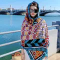 Bohemian ethnic style women summer shawl travel sunscreen headscarf geometric print scarf - Variant 267
