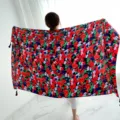Écharpe de plage imprimé floral, châle d'été ethnique coloré protection solaire pour femmes. - 5# Fleurs en fleurs