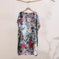Floral print sun protection cape, lightweight loose silk-like summer cover-up shawl for women. - 14