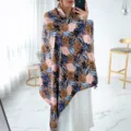 Retro ethnic floral print cotton shawl for women, stylish spring and summer beach scarf. - L262