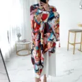 Women's retro ethnic printed cotton sunscreen shawl and stylish beach towel for summer travel. - L264