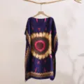 Detailed view of women's floral printed faux silk sun protection shawl with elegant design. - 6