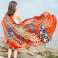 Style ethnique grand foulard de plage femme été fin polyvalent protection solaire paréo - Style 6