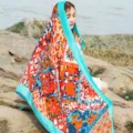 Grand foulard de plage style ethnique châle de protection solaire femme été léger vacances. - Style 7