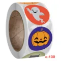 Halloween roll sticker holiday decorative self-adhesive label product variant c-130 - Halloween Christmas Roll Stickers (C-130) / 2.5cm
